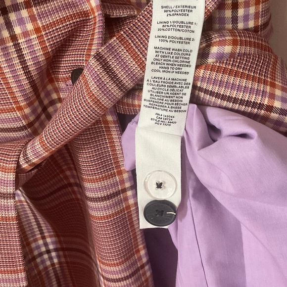 Avec Les Filles Plaid Trench Coat - NWT - Picture 9 of 16